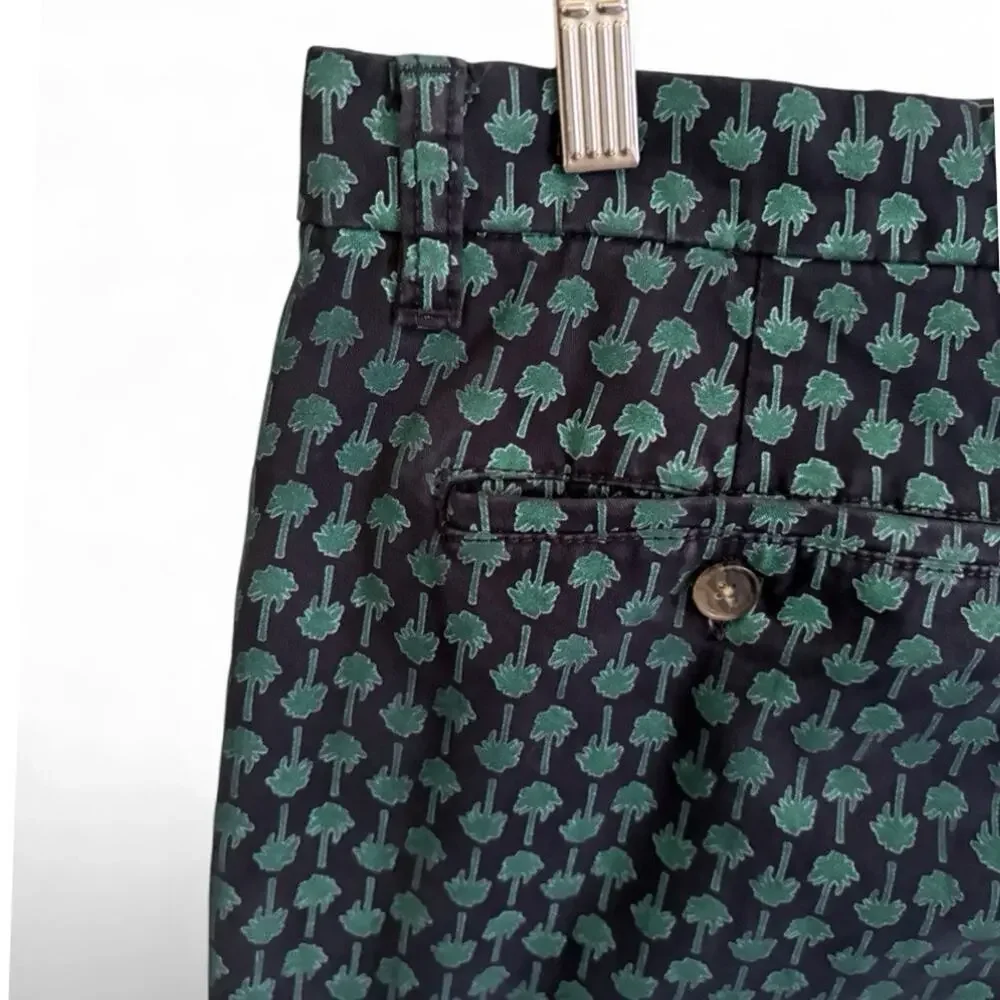 Tommy Hilfiger Flex PGA Golf Shorts Mens 31 Navy Palm Tree Print Performance